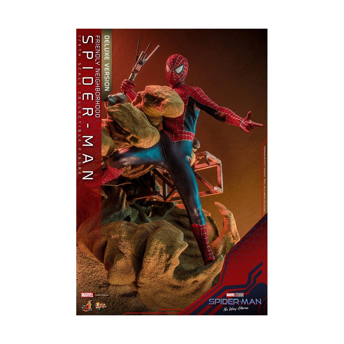 Hot Toys - Friendly Neighborhood Spider-Man (Deluxe Version) - Marvel's Spider-Man: No Way Home Figurine Movie Masterpiece 1/6
