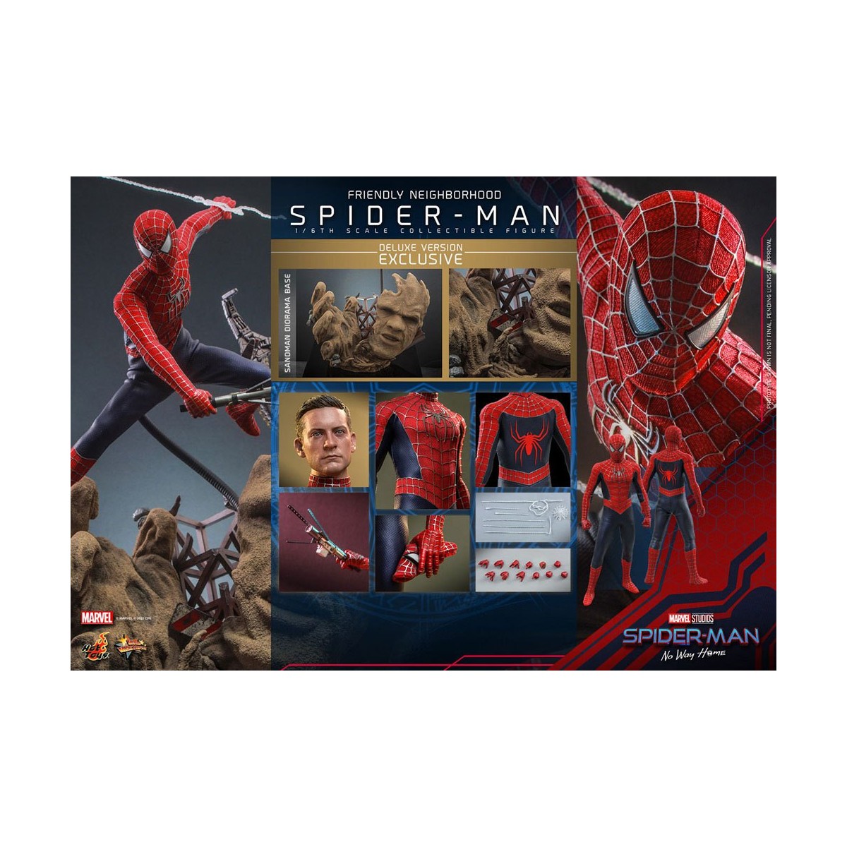 Hot Toys - Friendly Neighborhood Spider-Man (Deluxe Version) - Marvel's Spider-Man: No Way Home Figurine Movie Masterpiece 1/6