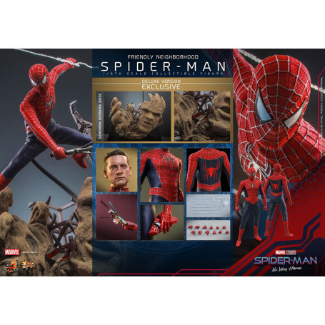 Hot Toys - Friendly Neighborhood Spider-Man (Deluxe Version) - Marvel's Spider-Man: No Way Home Figurine Movie Masterpiece 1/6