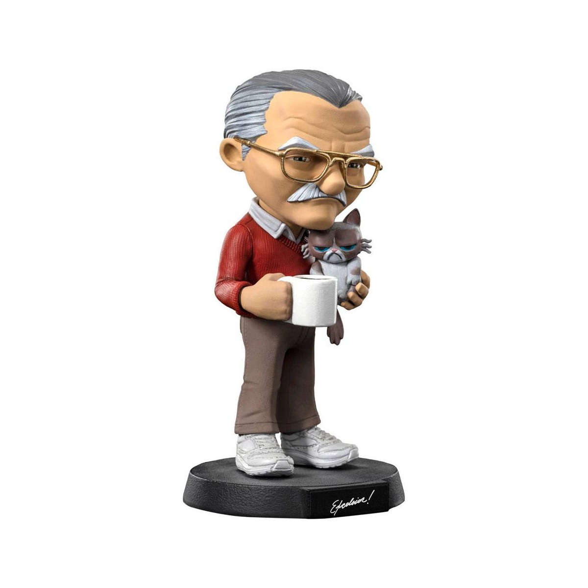 Iron Studios - Stan Lee Actionfigur mit Grumpy Cat - Mini Co.