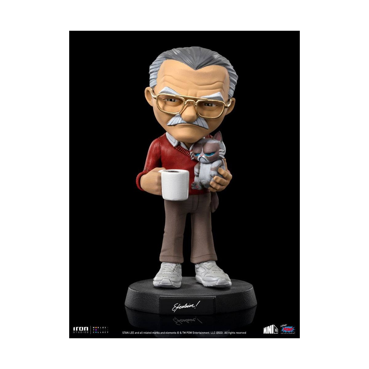 Iron Studios - Stan Lee Actionfigur mit Grumpy Cat - Mini Co.