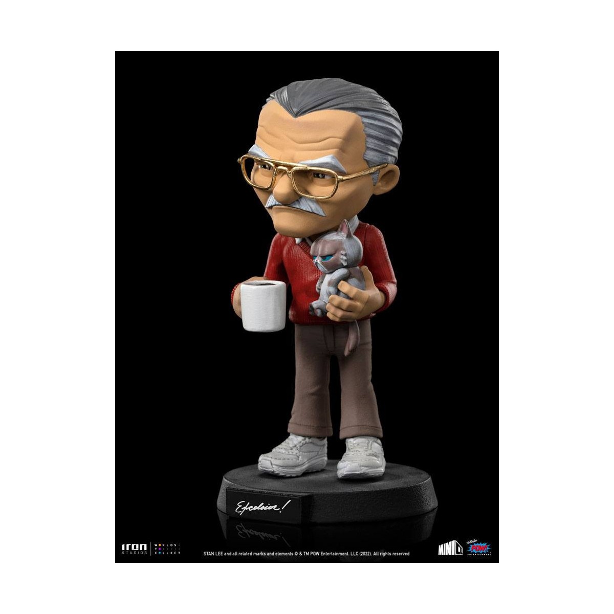 Iron Studios - Stan Lee Actionfigur mit Grumpy Cat - Mini Co.