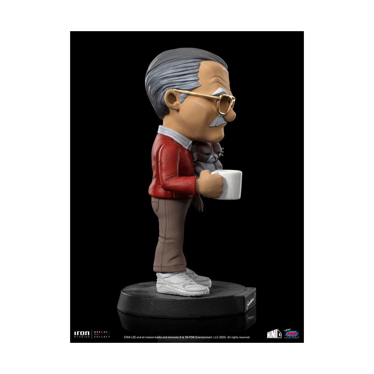Iron Studios - Stan Lee Actionfigur mit Grumpy Cat - Mini Co.