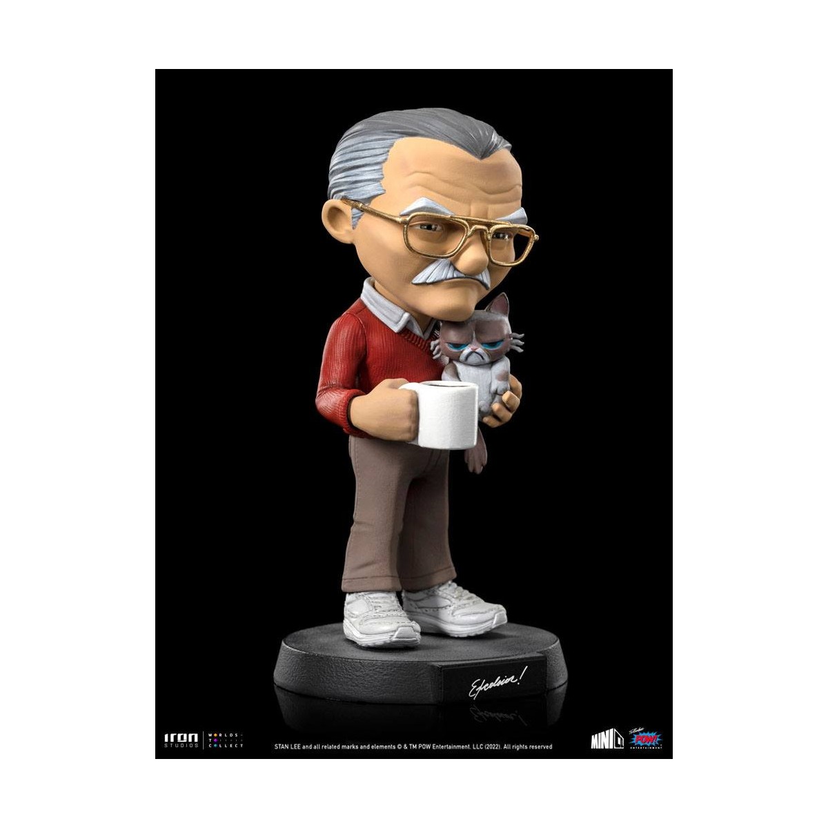 Iron Studios - Stan Lee Actionfigur mit Grumpy Cat - Mini Co.