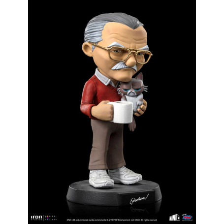 Iron Studios - Stan Lee Actionfigur mit Grumpy Cat - Mini Co.