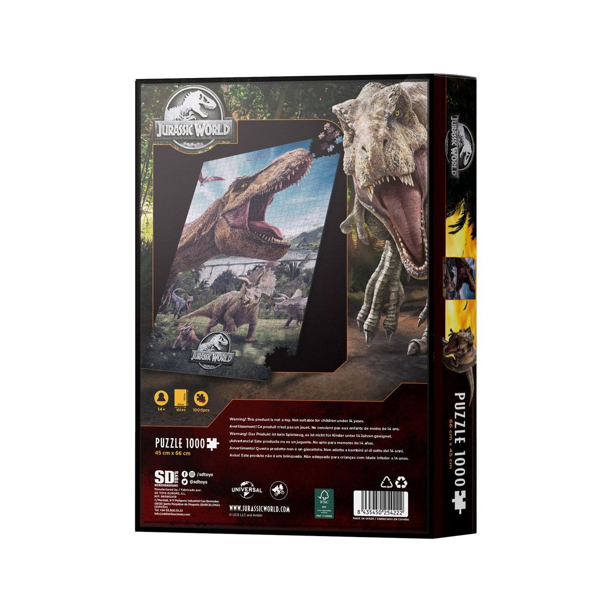 SD Toys - Jurassic World Puzzle - T-Rex 1000 Teile