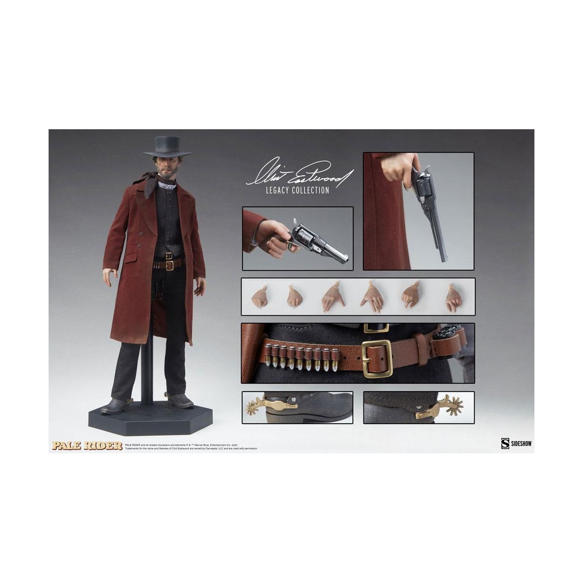 Sideshow - The Preacher - Pale Rider, der einsame Reiter Actionfigur 1/6 - Clint Eastwood Legacy Collection