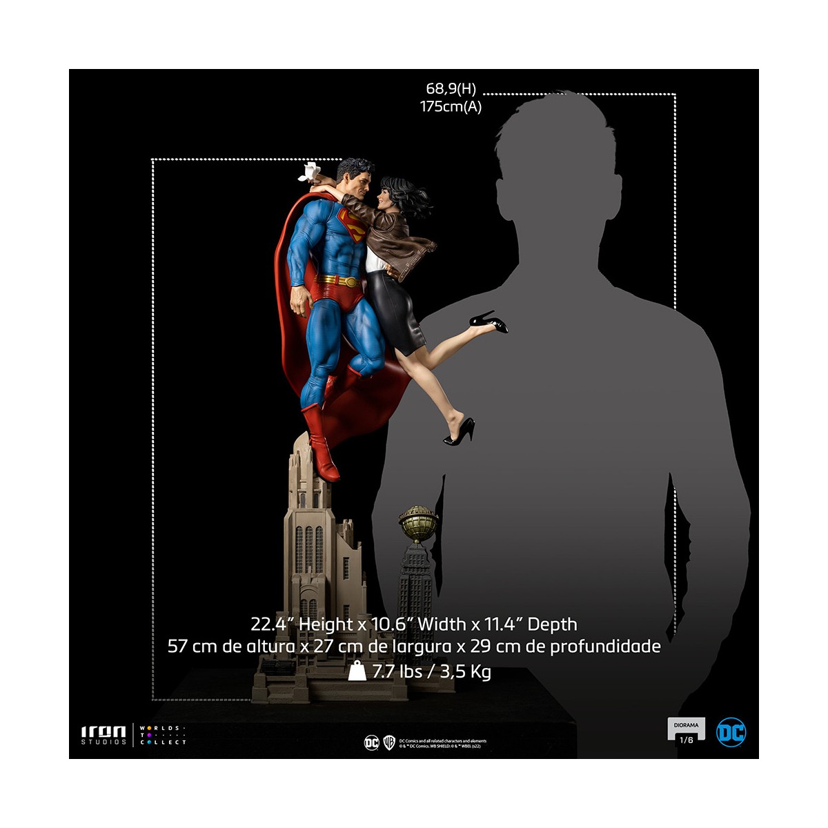 Iron Studios - Superman und Loic Lane Diorama 1/6