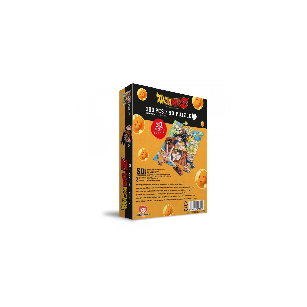 SD Toys - Dragon Ball Z - Goku Saiyan Puzzle - 100 Teile