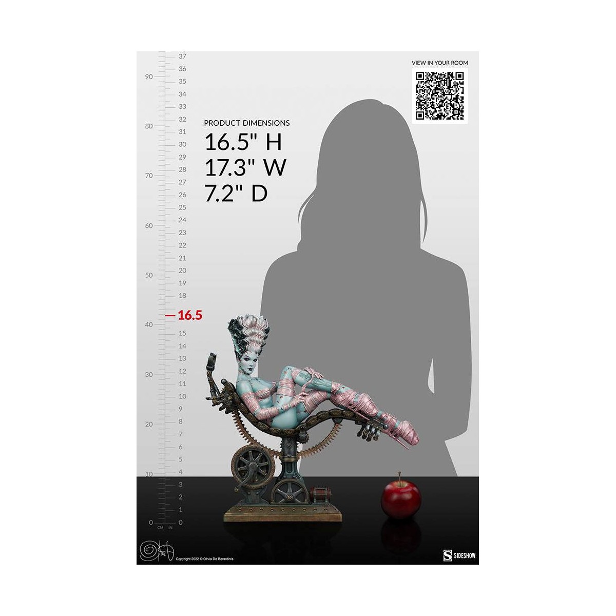 Sideshow - Olivia De Berardinis Frankie Reborn Statue 1/4 "Limited Edition"