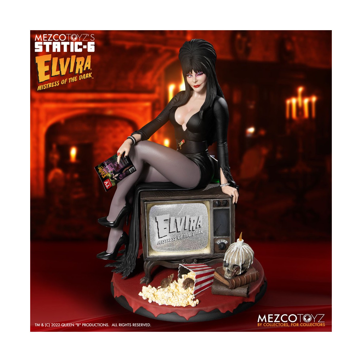 Mezco - Static 6 - Elvira Herrin der Finsternis 1/6 Statue