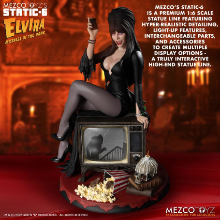 Mezco - Static 6 - Elvira Herrin der Finsternis 1/6 Statue