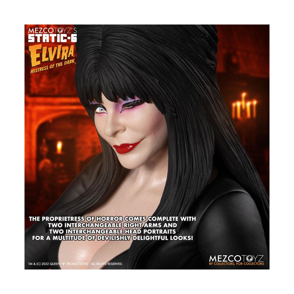 Mezco - Static 6 - Elvira Herrin der Finsternis 1/6 Statue