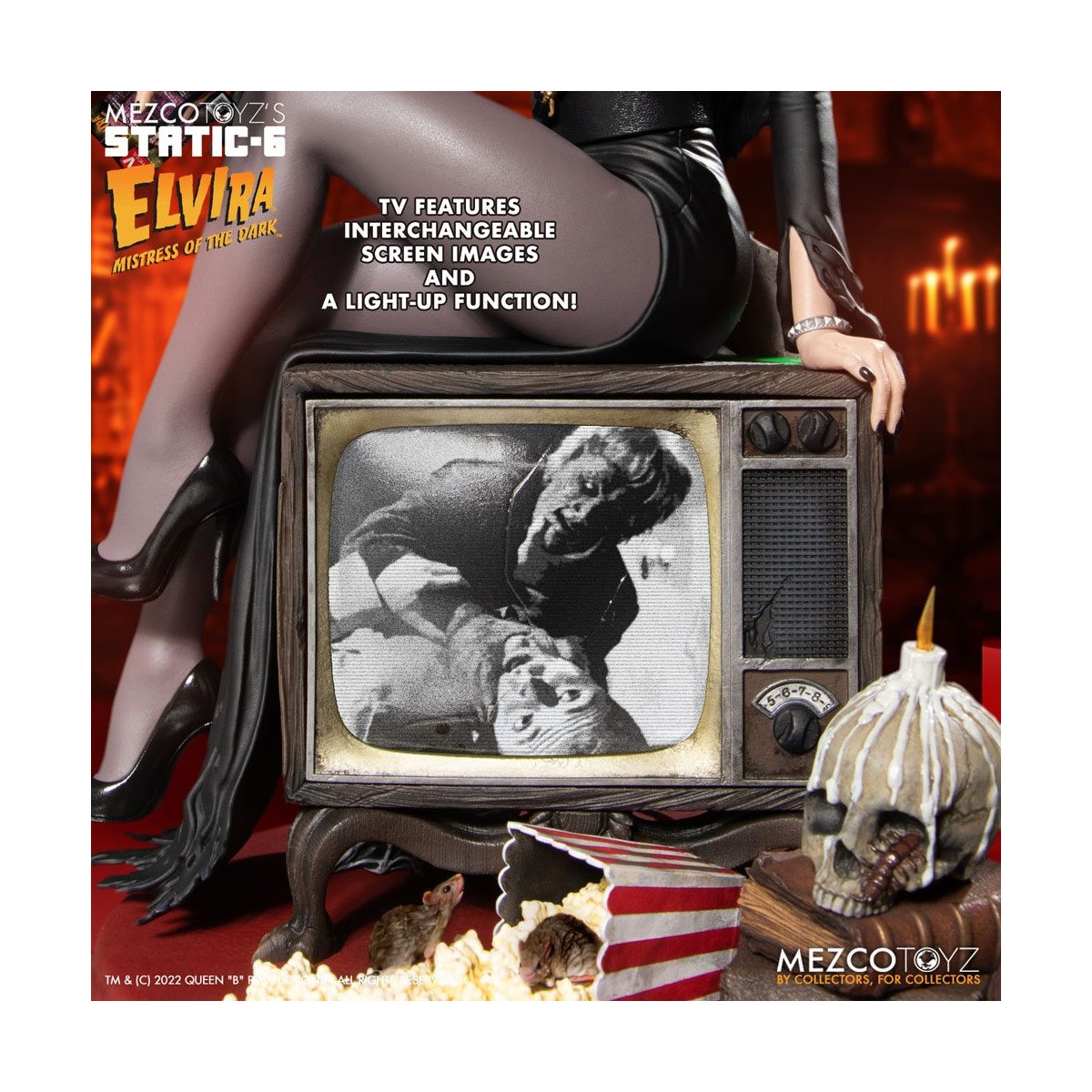 Mezco - Static 6 - Elvira Herrin der Finsternis 1/6 Statue