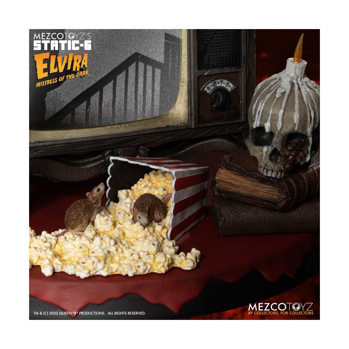 Mezco - Static 6 - Elvira Herrin der Finsternis 1/6 Statue