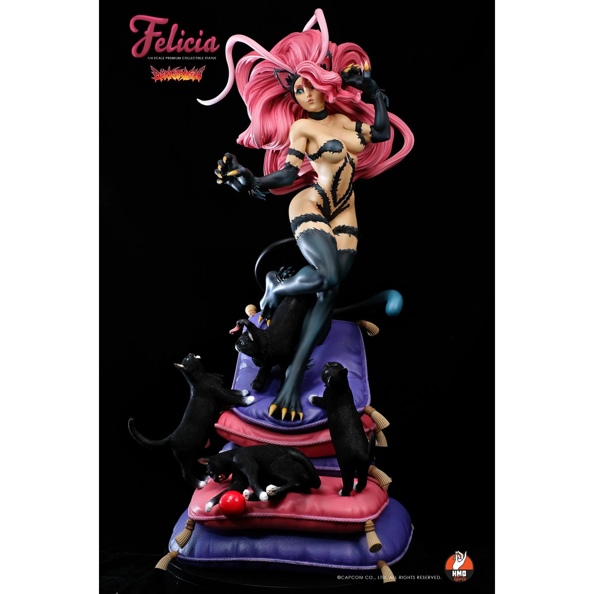 HMO Girls - Felicia 1/4 Schwarz Version Darkstalkers - Hand Made Object