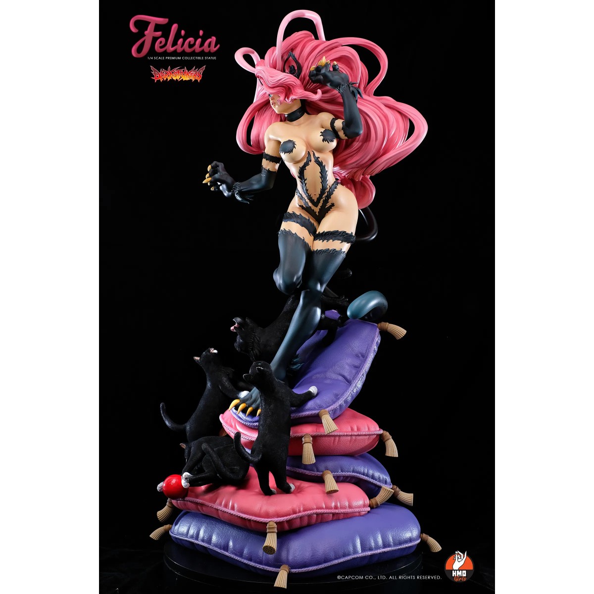 HMO Girls - Felicia 1/4 Schwarz Version Darkstalkers - Hand Made Object