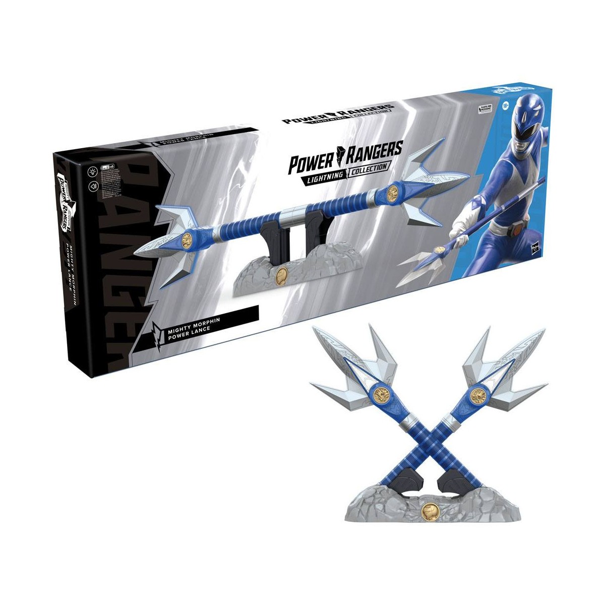 Hasbro - BLUE RANGER POWER LANCER 1:1 - Mighty Morphin Power Rangers Lightning Collection