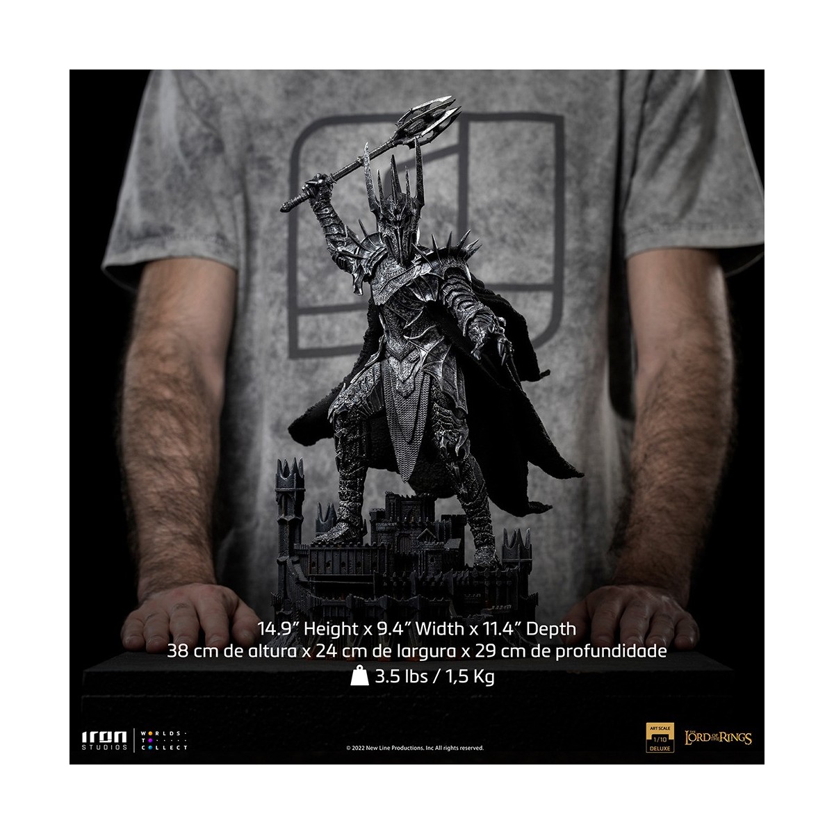 IRON STUDIOS - SAURON - Deluxe Art Scale 1/10 - The Lord Of The Rings