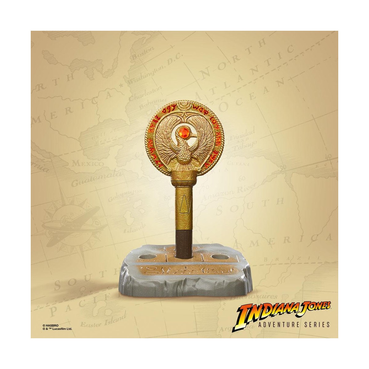 Hasbro - Medaillon mit dem Zepter des Ra - Indiana Jones Adventure Series: Raiders of the Lost Ark Replica 1/1