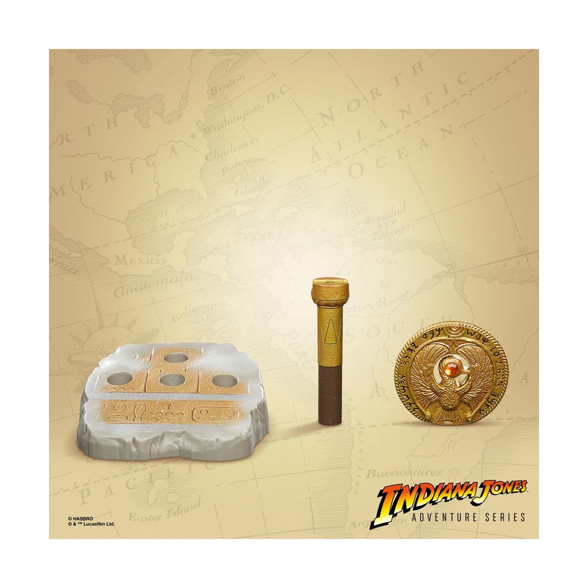 Hasbro - Medaillon mit dem Zepter des Ra - Indiana Jones Adventure Series: Raiders of the Lost Ark Replica 1/1