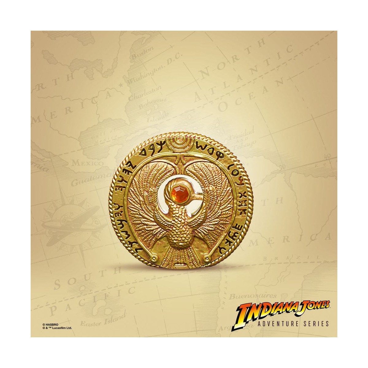 Hasbro - Medaillon mit dem Zepter des Ra - Indiana Jones Adventure Series: Raiders of the Lost Ark Replica 1/1