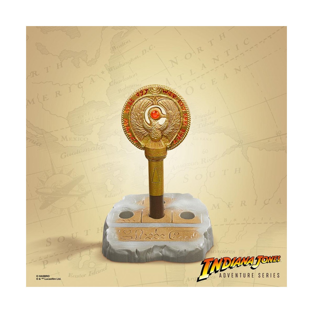Hasbro - Medaillon mit dem Zepter des Ra - Indiana Jones Adventure Series: Raiders of the Lost Ark Replica 1/1