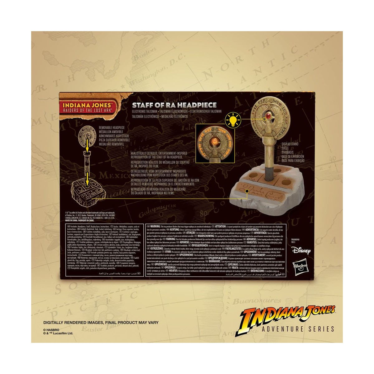 Hasbro - Medaillon mit dem Zepter des Ra - Indiana Jones Adventure Series: Raiders of the Lost Ark Replica 1/1