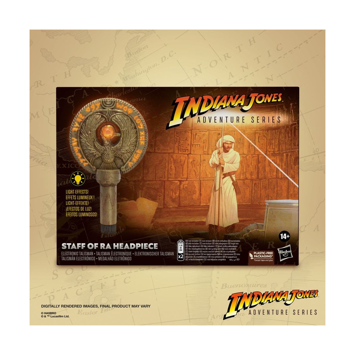 Hasbro - Medaillon mit dem Zepter des Ra - Indiana Jones Adventure Series: Raiders of the Lost Ark Replica 1/1