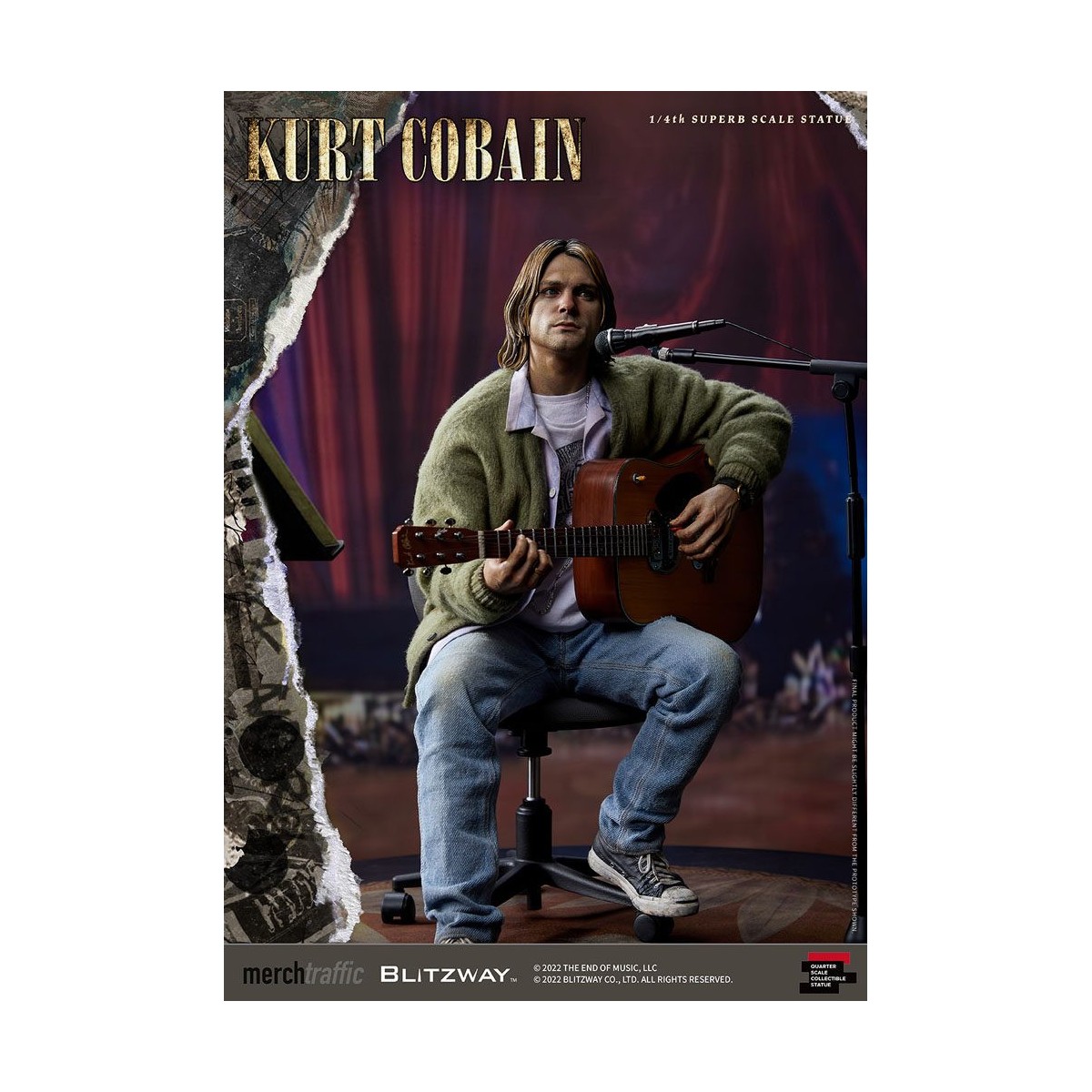 Prime 1 Studio/Blitzway - Kurt Cobain Statuette Superb Scale 1/4 Unplugged