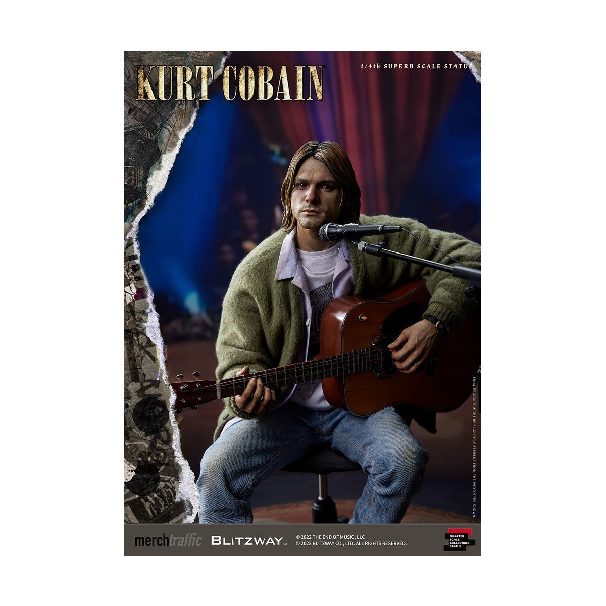 Prime 1 Studio/Blitzway - Kurt Cobain Statuette Superb Scale 1/4 Unplugged