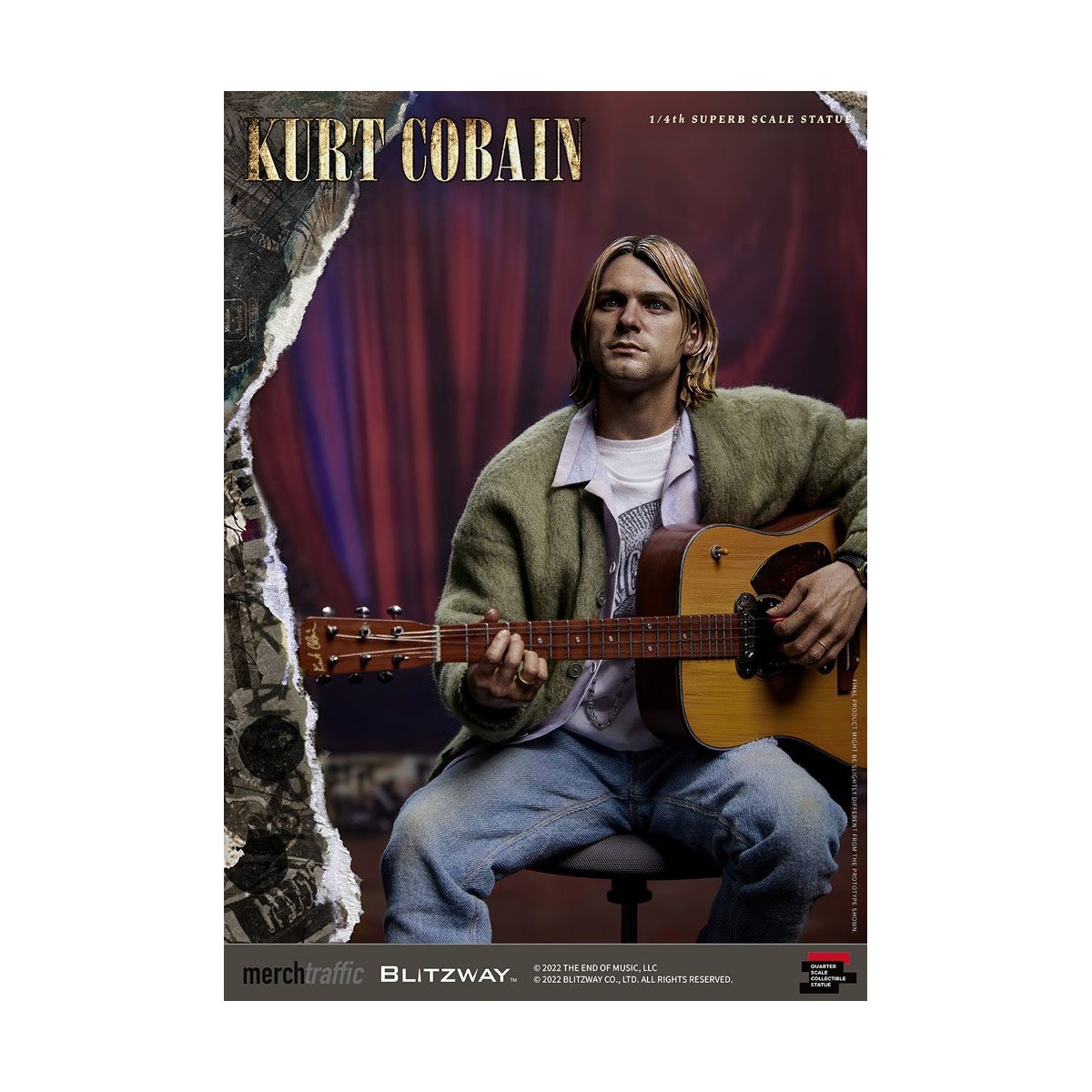 Prime 1 Studio/Blitzway - Kurt Cobain Statuette Superb Scale 1/4 Unplugged