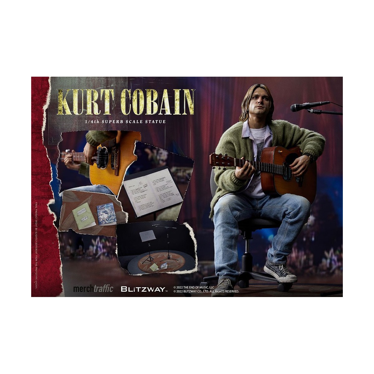 Prime 1 Studio/Blitzway - Kurt Cobain Statuette Superb Scale 1/4 Unplugged
