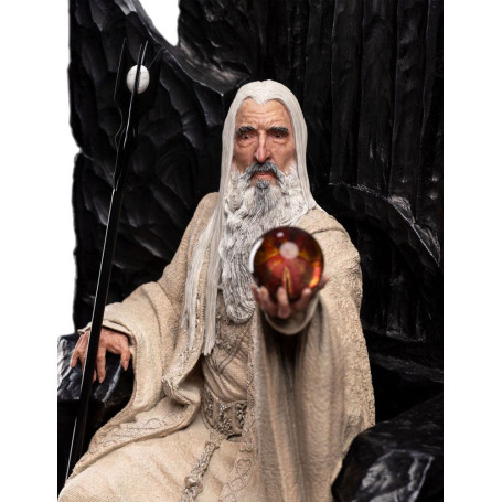 Weta - Der Herr der Ringe - Saruman the White on Throne Statue 1/6