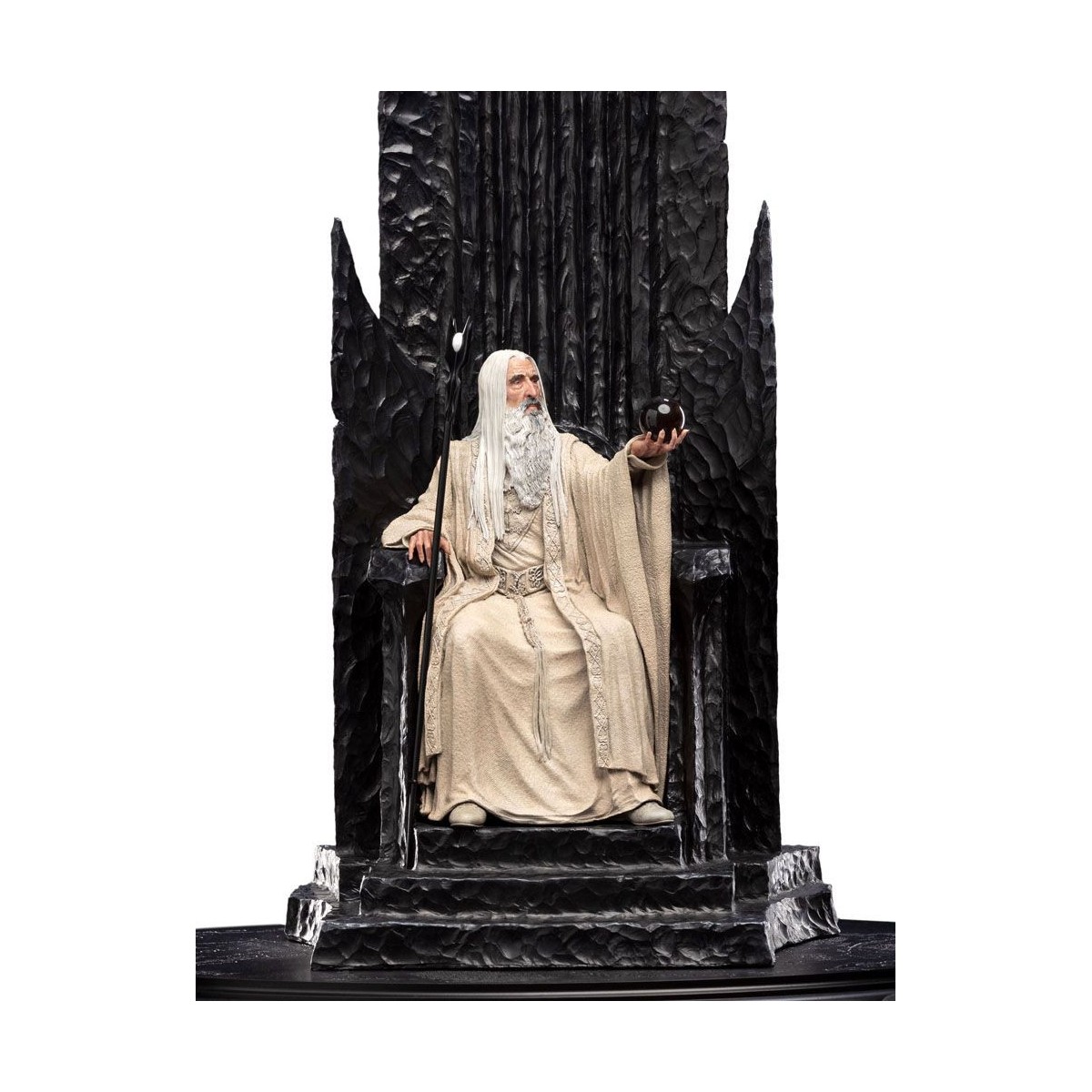 Weta - Der Herr der Ringe - Saruman the White on Throne Statue 1/6