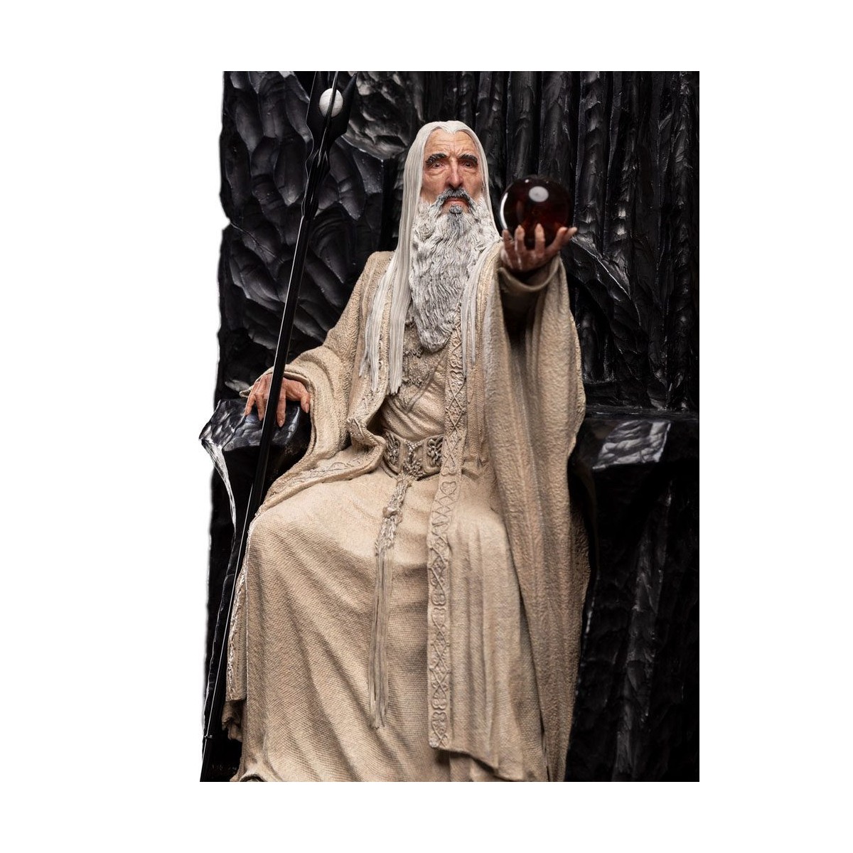 Weta - Der Herr der Ringe - Saruman the White on Throne Statue 1/6