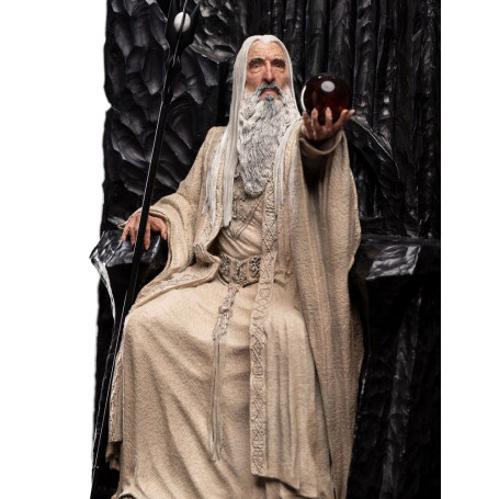 Weta - Der Herr der Ringe - Saruman the White on Throne Statue 1/6