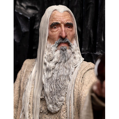 Weta - Der Herr der Ringe - Saruman the White on Throne Statue 1/6
