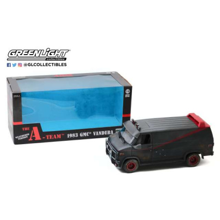 GreenLight - The A-Team - Das A-Team - 1983 GMC Vendura Van Weathered Version with Bullet Holes - 1/18