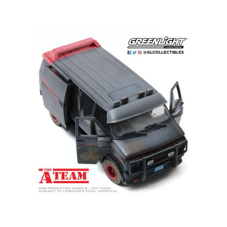 GreenLight - The A-Team - Das A-Team - 1983 GMC Vendura Van Weathered Version with Bullet Holes - 1/18