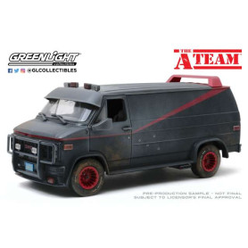 GreenLight - The A-Team - Das A-Team - 1983 GMC Vendura Van Weathered Version with Bullet Holes - 1/18