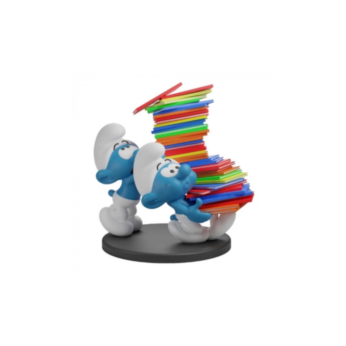 Collectoys - die Schlümpfe - Die Schlümpfe mit einem Stapel Bücher