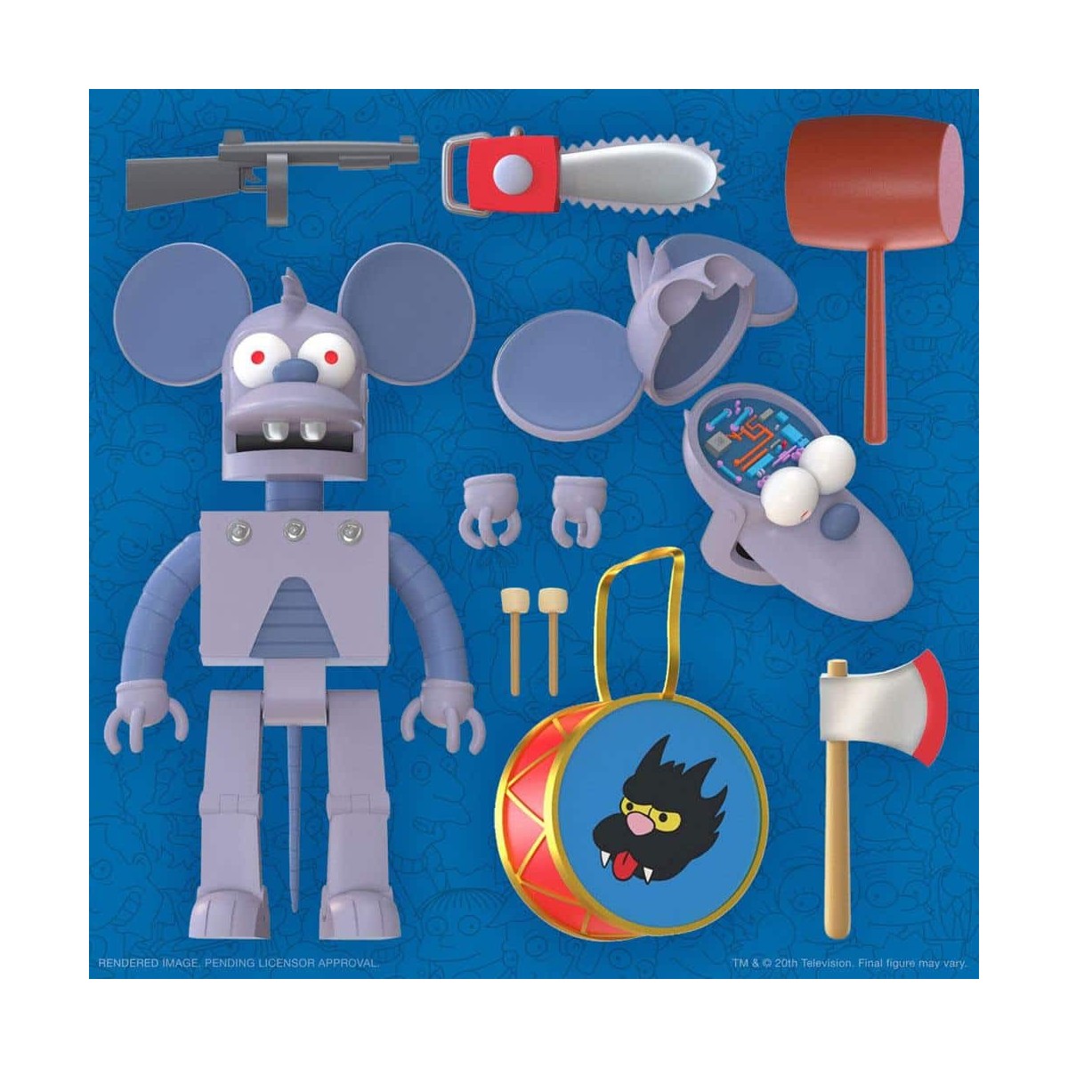 Super 7 - Die Simpsons - Ultimates Roboter Itchy Die Simpsons