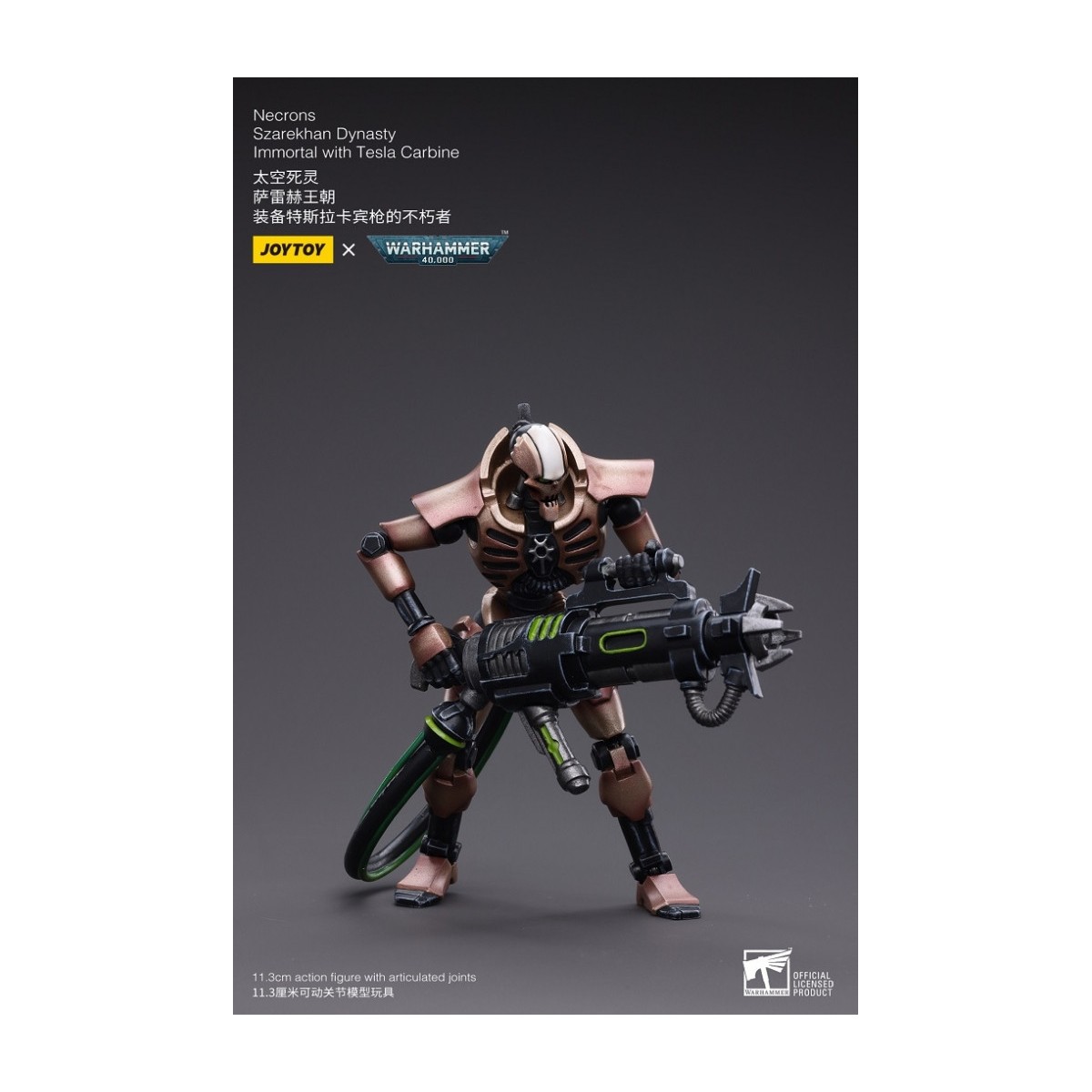 JoyToy Necrons - Pack 2 Figuren Necrons Szarekhan Dynasty Immortal with Tesla Carbine 1/18 - Warhammer 40K