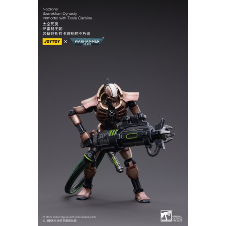 JoyToy Necrons - Pack 2 Figuren Necrons Szarekhan Dynasty Immortal with Tesla Carbine 1/18 - Warhammer 40K