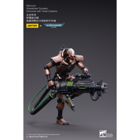 JoyToy Necrons - Pack 2 Figuren Necrons Szarekhan Dynasty Immortal with Tesla Carbine 1/18 - Warhammer 40K