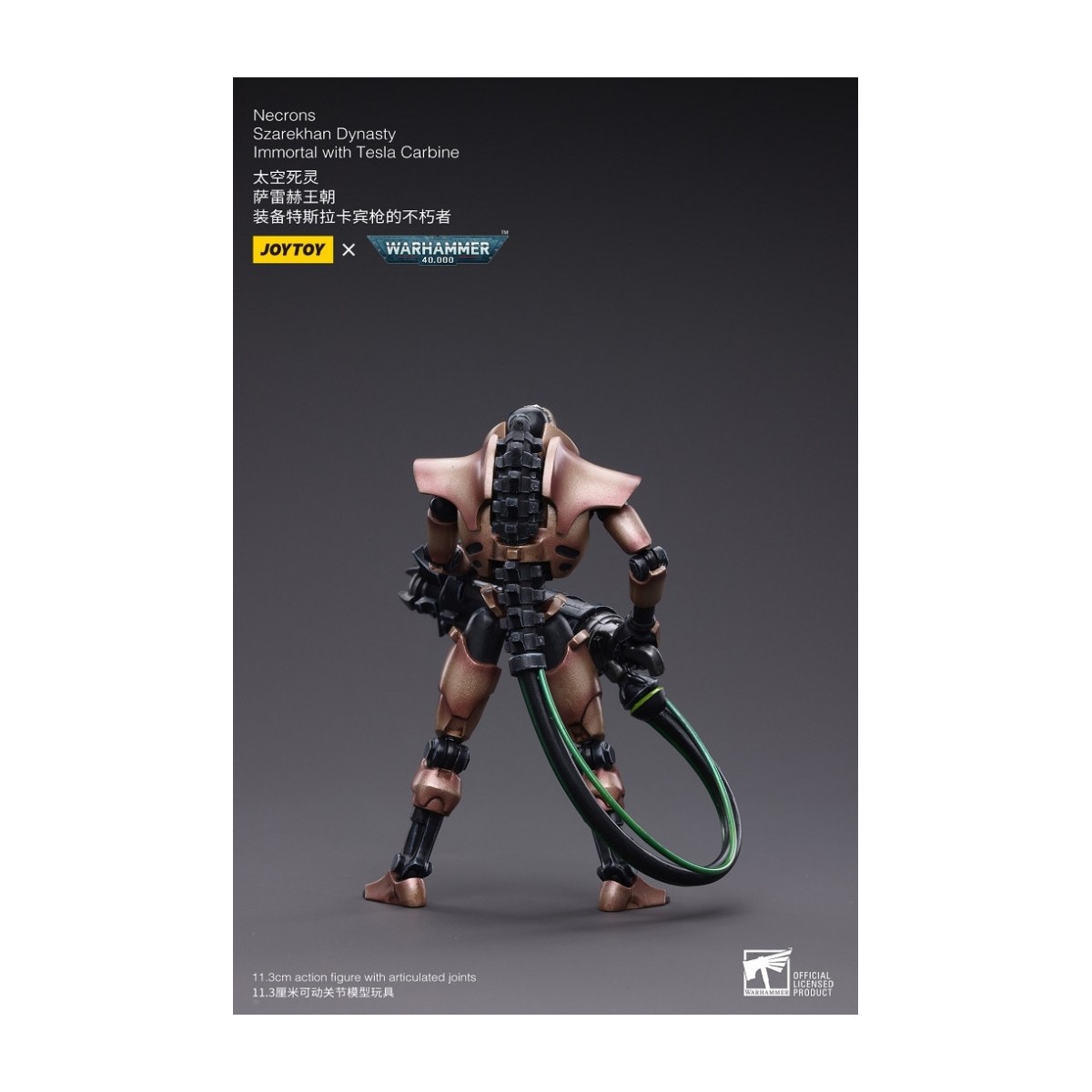 JoyToy Necrons - Pack 2 Figuren Necrons Szarekhan Dynasty Immortal with Tesla Carbine 1/18 - Warhammer 40K