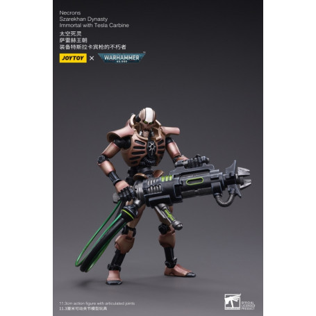 JoyToy Necrons - Pack 2 Figuren Necrons Szarekhan Dynasty Immortal with Tesla Carbine 1/18 - Warhammer 40K