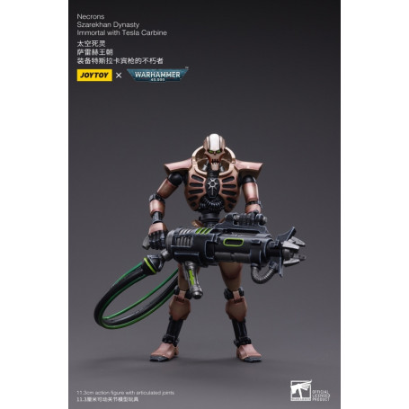 JoyToy Necrons - Pack 2 Figuren Necrons Szarekhan Dynasty Immortal with Tesla Carbine 1/18 - Warhammer 40K