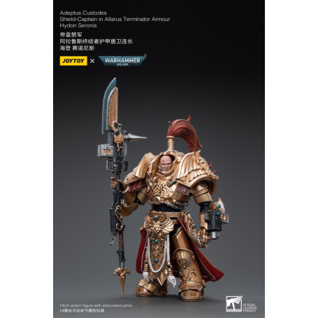 JoyToy Space Marines - Adeptus Custodes Shield-Captain in Allarus Terminator Armour Hydon Seronis 1/18 - Warhammer 40K